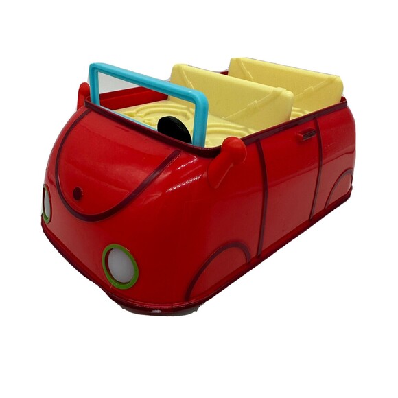 Peppa Pig Car Drives Bounces Music Headlights 4 Seats Peppa Vehicle Red Jazwares - Picture 1 of 7
